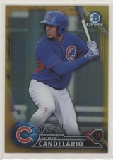 2016 Bowman Chrome Prospects Gold Refractor 26/50 Jeimer Candelario #BCP127 03xg