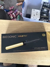 Gold Pro Styling Wand - Z-GPT-CW-1.0 by Bio Ionic for Women - 1Inch Curling Iron