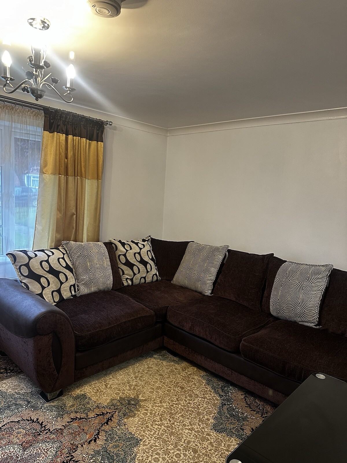 dfs fabric corner sofa used