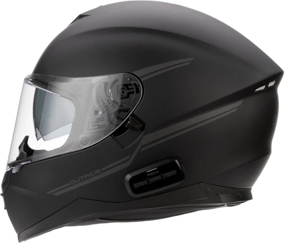 Sena Motorrad Integralhelm Outride Matt-Schwarz - Bild 2 von 4