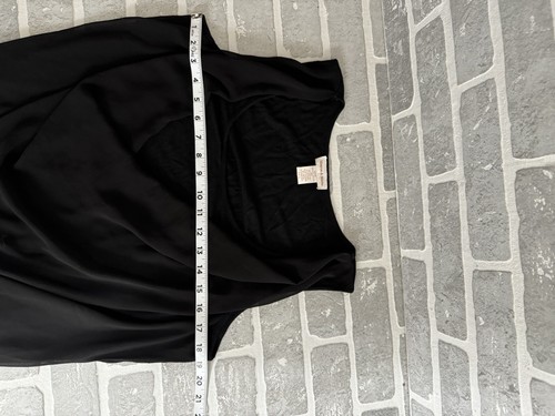 Monroe & Main Women’s Black Sleeveless Drape Front Blouse Top Shirt - Picture 5 of 5