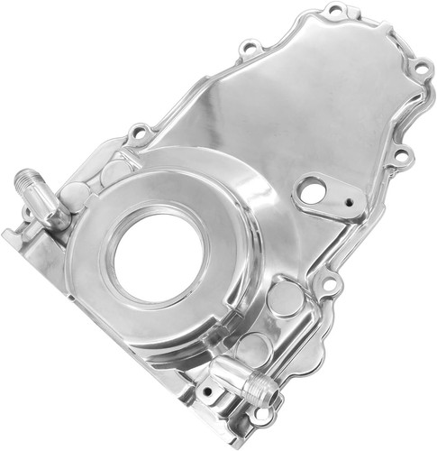 Aluminum LS Gen 4 Front Timing Cover W/ Twin Turbo Oil Drain Fitting 10AN - Picture 9 of 9