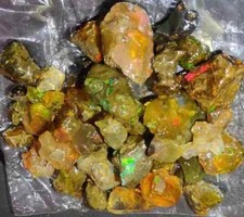 Lotto pietre preziose MULTI-FIRE 1000 Ct opale etiope naturale Welo grezze certificate