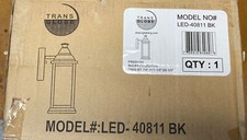 Trans Globe Lighting 1-Light Black Outdoor In...