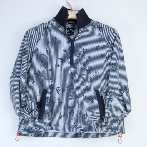 THE UPSIDE APPAREL FLORENCE STRIPED FLORAL ANORAK WINDBREAKER JACKET AU M US 8