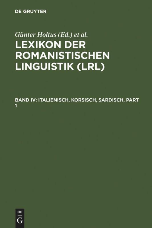 Thumbnail - Italienisch, Korsisch, Sardisch | Günter Holtus (u. A.) | Buch | , Iv