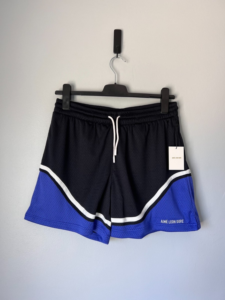 Aime Leon Dore Colorblock Court Shorts - Size Medium - Black