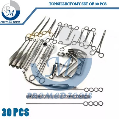 Tonsillectomy and Adenoidectomy 30 Pcs Set High Quality Surgical Instruments