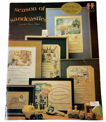 Season of Sandcastles Counted Cross Stitch 1982 Patterns Rainbows Butterfly