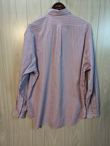 Polo Ralph Lauren Men's Purple Striped Classic Fit Button Down 17.5 36/37 READ - Picture 2 of 8