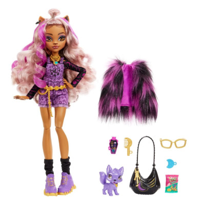 MONSTER HIGH   Clawdeen Wolf Doll w/Friend   Collectible   Ships Free
