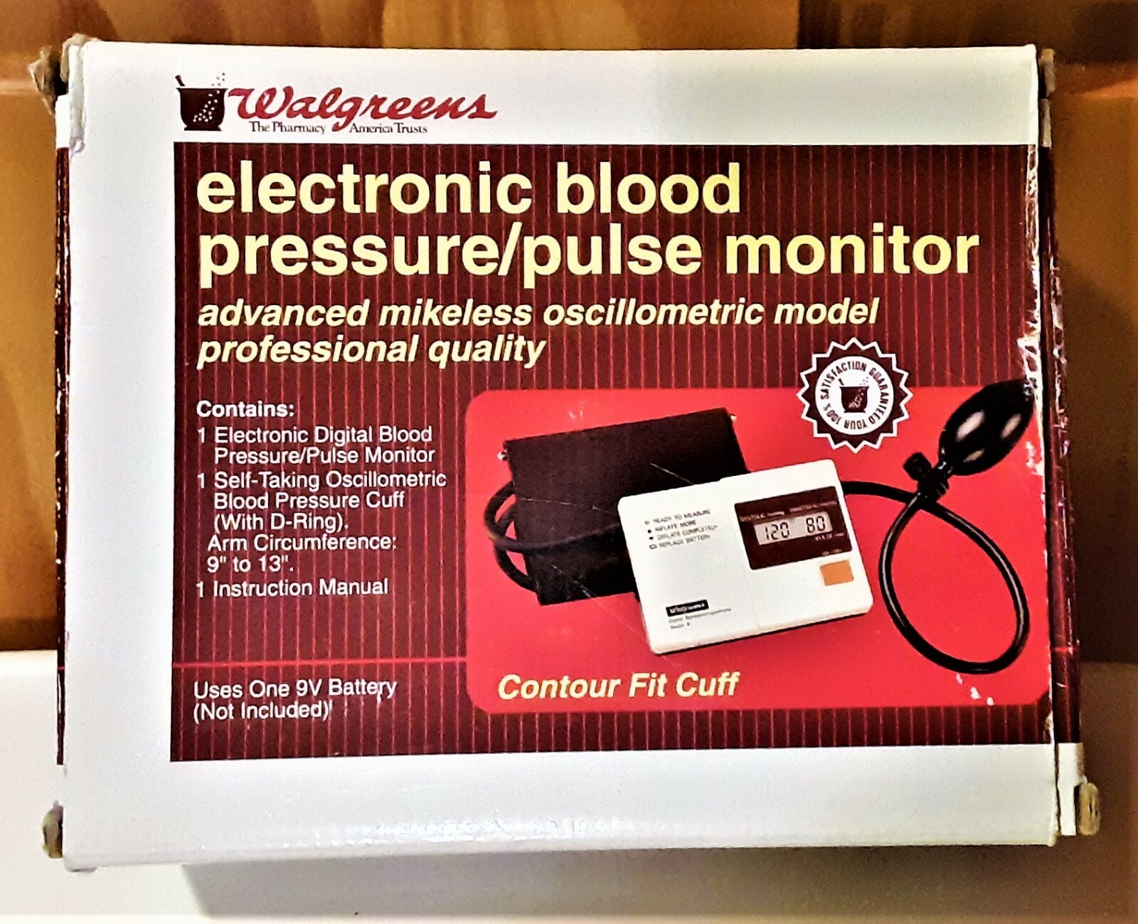 WALGREENS ELECTRONIC BLOOD PRESSURE/PULSE MONITOR CUFF IN ORIGINAL BOX