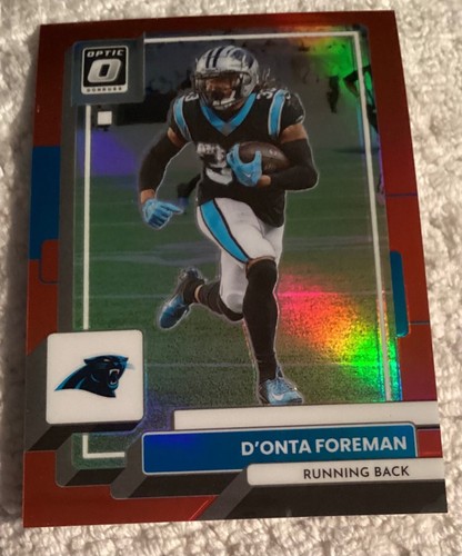 2022 Panini Donruss Optic Red Prizm /99 D'onta Foreman #28 Panthers-Texans
