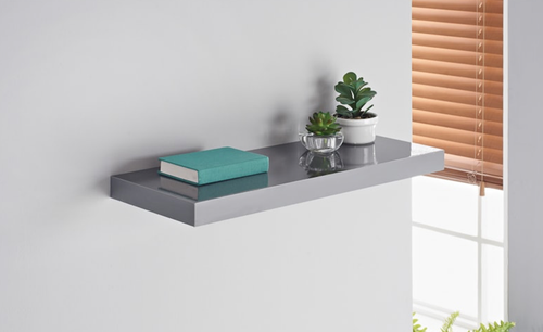 New High Gloss Floating Shelves Shelf Display Unit Wall Mounted Bookcase* 60cm * - Picture 2 of 4