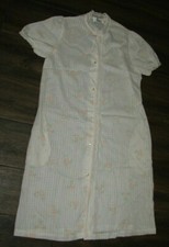Vintage 70 s Sans Souci Nightgown House Pockets Floral SS Medium