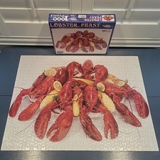 New England Lobster Puzzle White Mountain RARE 1000 Pc 211S COMPLETE USA