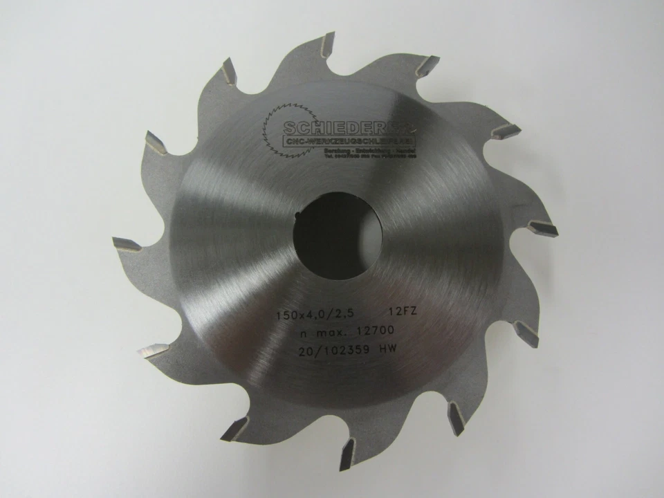 CNC-SCHIEDERER HM Nutkreissägeblatt Nutfräser Nutsägeblatt 150 x 6,0 x 30 Z=12 FZ
