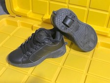 AIR BLACK ROLLER SNEAKERS SKATES WITH RETRACTABLE ROLLS IN HEELS SIZE 2 Youth