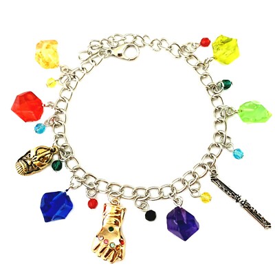 Thanos Glove Avengers Superhero Series Assorted Metal Charm Bracelet w/Gift Box