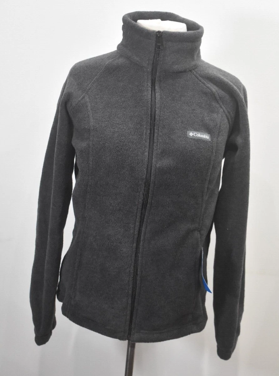 Columbia Women s Benton Springs Full Zip Fleece Jacket M Grey WL6439 030 NWT