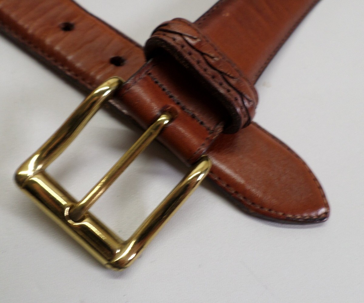 John Henry Leather Belt 44 Braided Inlay Vegtan Cowhide John Henry Leather Belt 44 Braided Inlay Vegtan Cowhide