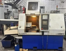 HANWHA #SL32HPII CNC SWISS TYPE TURNING CENTER - 2003 - Fanuc     See Video