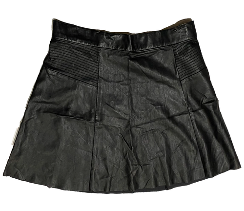 Tinsel minigonna nera ecopelle denim couture taglia small donna junior zip - Foto 18 di 24