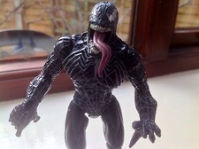 Marvel Spiderman Movie Poseable Freestanding Venom Figure Black Suit