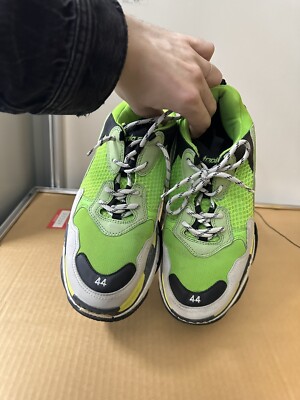 Size 11 - Balenciaga Triple S Sneaker 2018 Neon Green | eBay