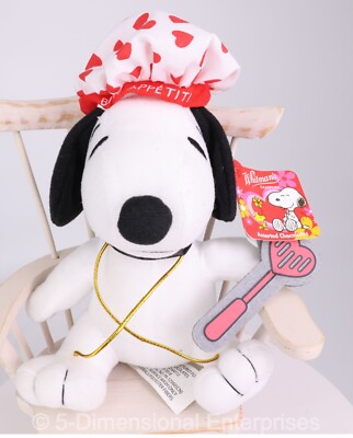 SNOOPY BON APPETIT! CHEF 6'' Seated Plush PEANUTS Russell Stover w/Tags