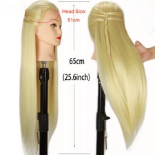 Synthetic Hair Training Mannequin Head for Hairdressing Practice Hairdressers