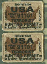 DAESH BASHER JSOTF GREEN BERET SAS SP OPS vêlkrö 2-PC: TERRORIST HUNTING PERMIT