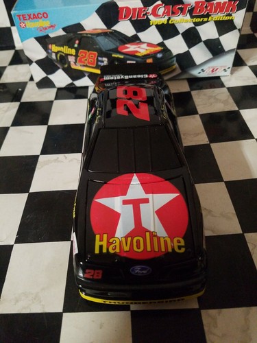 Ernie Irvan #28 Texaco Havoline Ford DieCast Bank 1994 Action New Old Stock - Picture 2 of 7