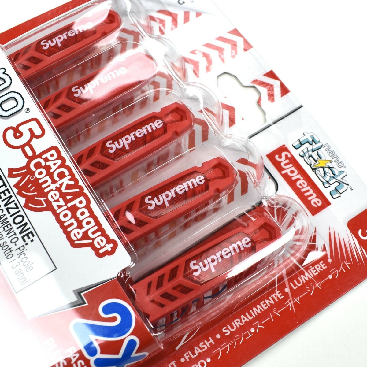 NWT Supreme Red Box Logo Hexbug Nano Flash 5Pack Toy Lightup FW21