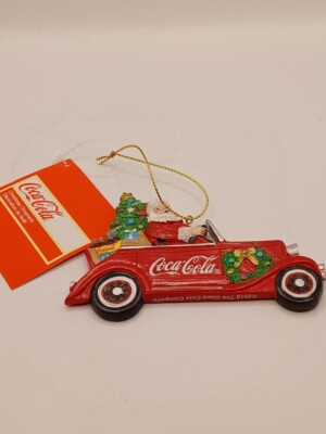 Coca-Cola Kurt S Adler Santa Driving Classic Car Holiday Christmas Ornament