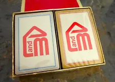 Vintage sealed double deck - W and J advertising PLAYING CARDS - or E and M (?)
