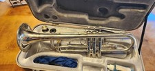 Silver Portland practice trumpet