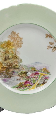 Shelley Rare Cabinet Plate "Heather 13419" - Made in England 1949. - Picture 5 of 10