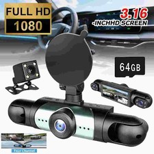 360  4 Channel Dash Cam 1080P Front and Rear Inside Left Right  Camera  64GB