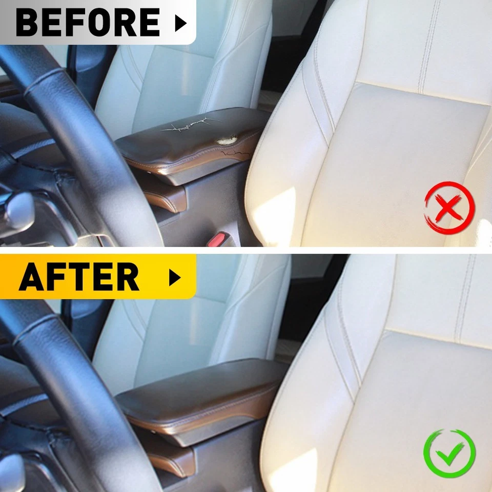 Cubierta de reposabrazos interior de cuero para Toyota Avalon 2013-2018 consola y puertas 3-30X Foto 4 de 4