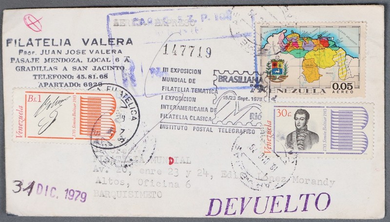MayfairStamps Venezuela 1979 to Barquisimeto Air Mail Cover aaz_98807