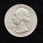 90% Silver - 1955 Washington Quarter  - 14-2