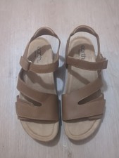 Women's earth sandals , walking, size 9, light brown, caramel