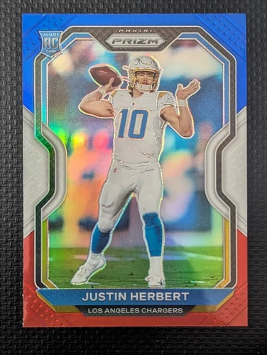 2020 Panini Prizm - Rookie Justin Herbert #325 Red White & Blue Prizm (RC)