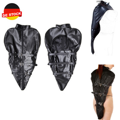 Leder Keuschheit Zwangsjacke Armbinder Bondage Handschuhe Für Damen & Herren