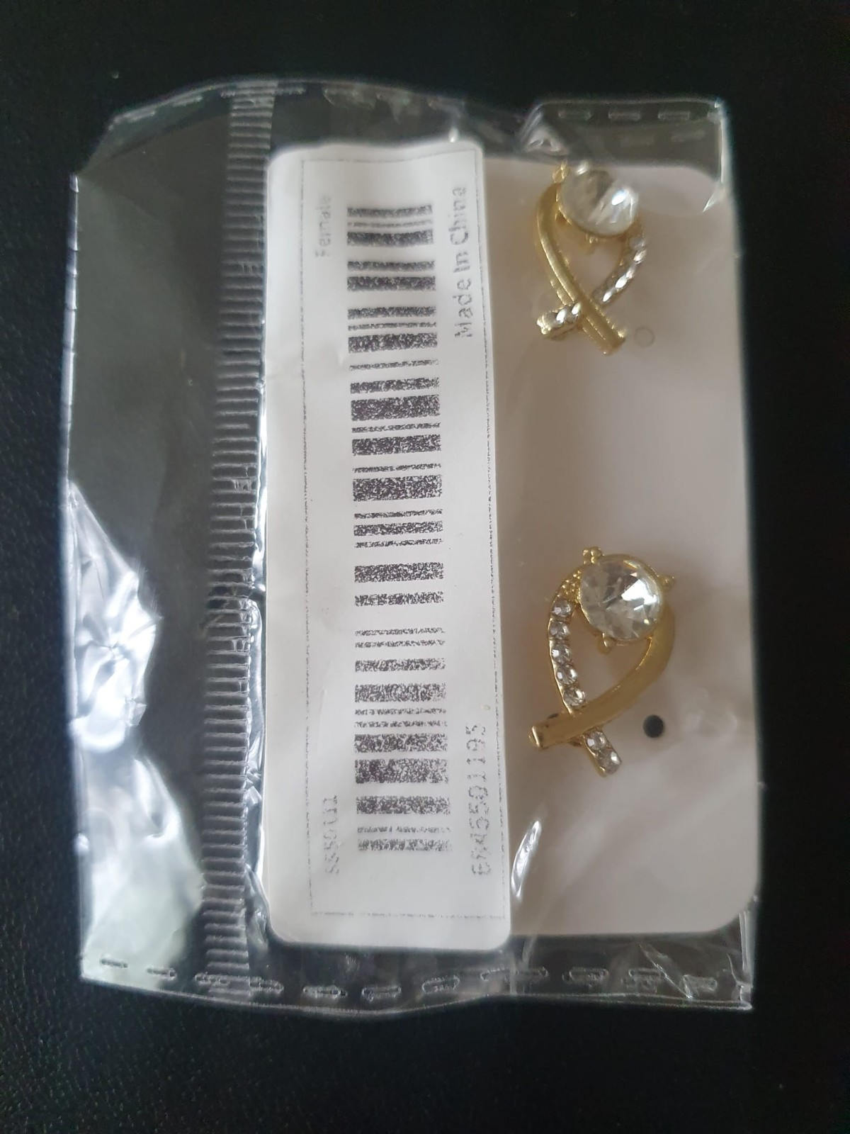 Gold Tone Crystal Stud Earrings Elegant Fashion Jewelry for Women