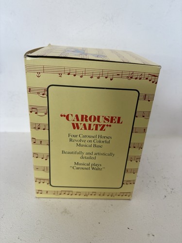 Enesco Carousel Horse Revolving Music Box Carousel Waltz Vintage 1980s Boxed - Picture 11 of 12