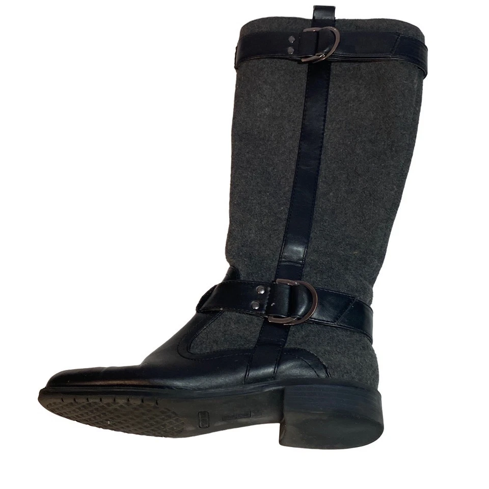 Botas Aerosoles Ride Line Talla 6 1/2 Gris Lana Como Tela Paddock Ecuestre Foto 2 de 4