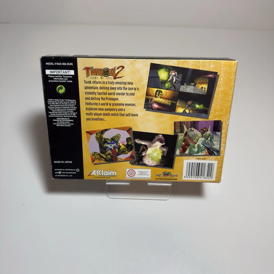 Turok 2: Seeds of Evil Nintendo 64 Complete In Box VGC N64 CIB - Image 3 of 4