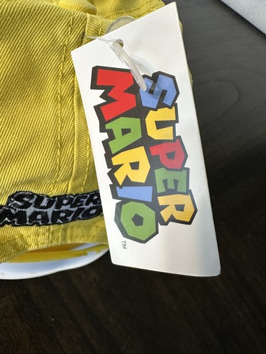 Super Mario Yellow Wario Snapback Hat Logo Nintendo Cap NEW w/ TAG - Picture 9 of 13